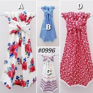 💟🤍#0996 NEW! Pioneer Woman Hang'N'Snap HAND Towel *Select your snap